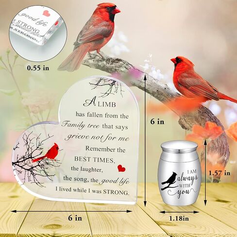 Small Urns for Human Ashes Adult Female Memorial Gifts for Loss of Mother Medium Urns for Human Ashes Keepsake Urns for Human Ashes-Cardinal Urns in Saudi Arabia