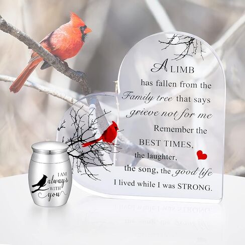 Small Urns for Human Ashes Adult Female Memorial Gifts for Loss of Mother Medium Urns for Human Ashes Keepsake Urns for Human Ashes-Cardinal Urns in Saudi Arabia