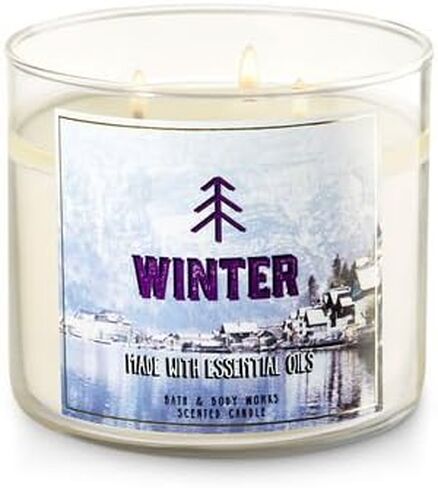 Bath and Body Works Candle Winter Fragrance 3 Wick 14.5 Ounce Essential Oils Winter in Saudi Arabia