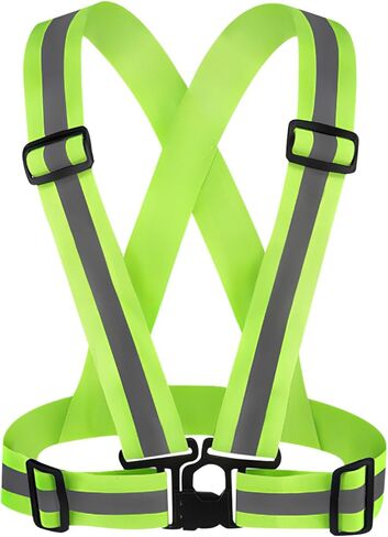 ONEVER Running Vest Reflective Vest for Walking at Night, High Visibility Night Running Gear Rechargeable Adjustable Running Lights for Walking Running Cycling, Adjustable for Men Women Kids in Kuwait