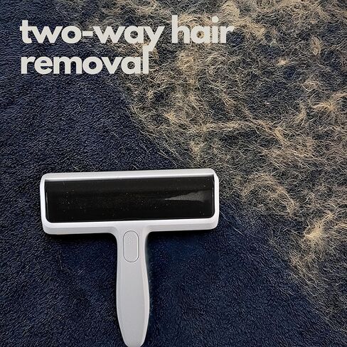 FORZAROCKET Reusable Pet Hair Remover with Cleaning Brush - Ideal for Couch, Furniture, Clothes and Car - Portable, Self-Cleaning Fur Removal Tool for Cats & Dogs (White) in Kuwait