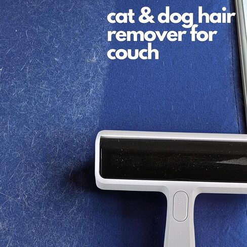 FORZAROCKET Reusable Pet Hair Remover with Cleaning Brush - Ideal for Couch, Furniture, Clothes and Car - Portable, Self-Cleaning Fur Removal Tool for Cats & Dogs (White) in Kuwait