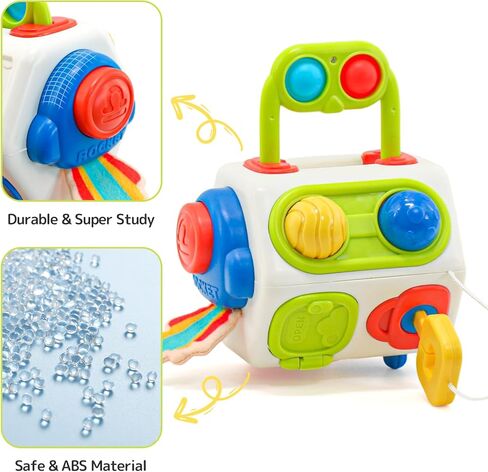 iKrto 18 Month Montessori Toy - Sensory Toys for Toddlers 1-3, Busy Cube for Toddlers Travel Toys Montessori Sensory Toys Baby Toys 12-18 Months Baby First Birthday Gift for Boys Girls in Kuwait