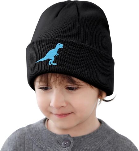 HADM Toddler Boy Beanie Hat Winter Soft Warm Knitted Dinosaur Hat Newborn Skull Cap for Girls Boys 0-8Years in Kuwait