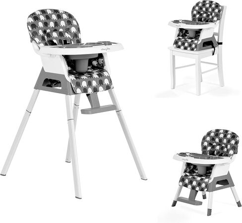 Dream On Me Curio Sit N Seek 3 in 1 Convertible Baby High Chair in Lime, Removable and Adjustable Tray, Portable High Chair, Adjustable Legs, Detachable Footrest, PU Fabric & 5 Point Safety Harness in Saudi Arabia