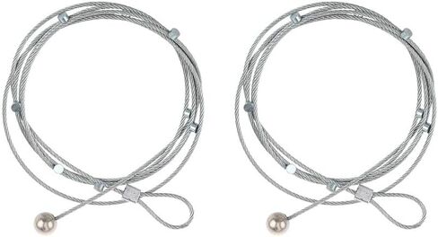 Flushbay 2 حزمة سلك كابل حبل الصور المغناطيسي 1.5 متر / سلك بما في ذلك 8 مغناطيسات صورة بطاقة بريدية معلقة سلك سلسلة عرض الحائط حامل صور للتعليق العمودي (مغناطيس نقي) in Kuwait