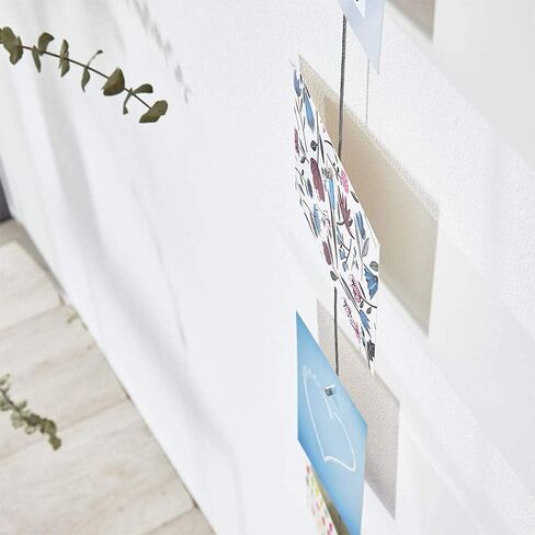 Flushbay 2 حزمة سلك كابل حبل الصور المغناطيسي 1.5 متر / سلك بما في ذلك 8 مغناطيسات صورة بطاقة بريدية معلقة سلك سلسلة عرض الحائط حامل صور للتعليق العمودي (مغناطيس نقي) in Kuwait