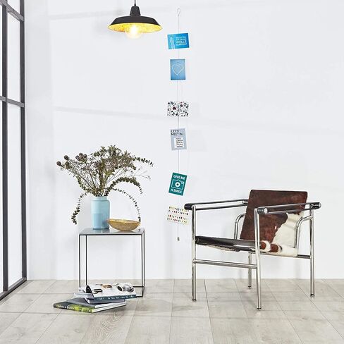 Flushbay 2 حزمة سلك كابل حبل الصور المغناطيسي 1.5 متر / سلك بما في ذلك 8 مغناطيسات صورة بطاقة بريدية معلقة سلك سلسلة عرض الحائط حامل صور للتعليق العمودي (مغناطيس نقي) in Kuwait