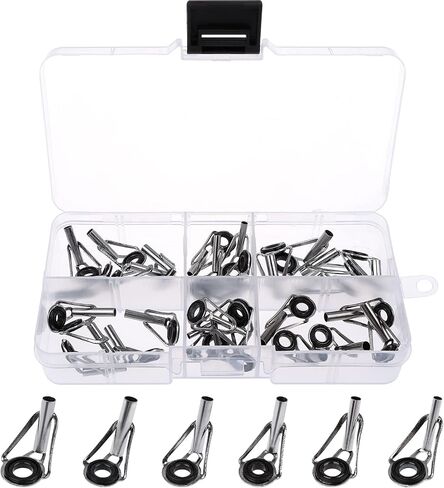 Proximitck Fishing Rod Tip Repair Kit Fishing Rod Tips Stainless Steel Ceramic Ring in Saudi Arabia