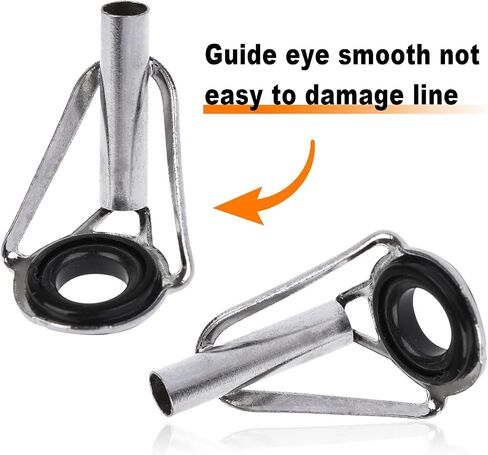 Proximitck Fishing Rod Tip Repair Kit Fishing Rod Tips Stainless Steel Ceramic Ring in Saudi Arabia