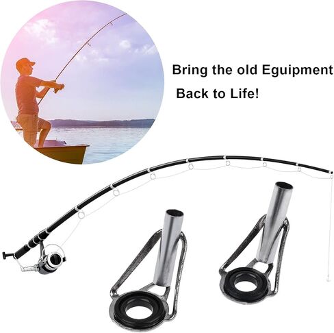 Proximitck Fishing Rod Tip Repair Kit Fishing Rod Tips Stainless Steel Ceramic Ring in Saudi Arabia
