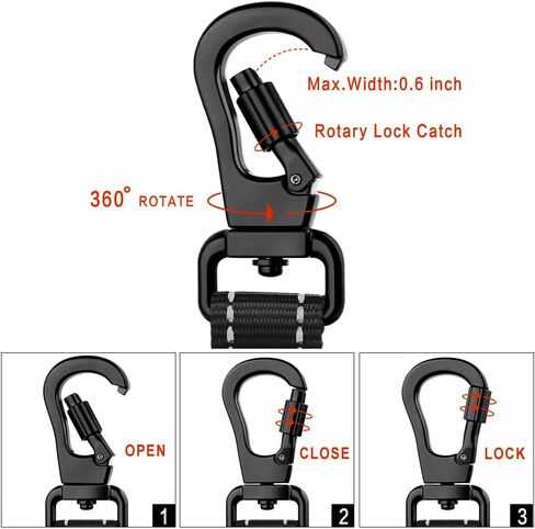 مقود الكلاب التكتيكي من بلوتوس مع مشبك حلقة تسلق، نايلون عاكس مع مقبضين مبطنين، مقود بنجي للكلاب للسلالات المتوسطة والكبيرة، أسود in Kuwait