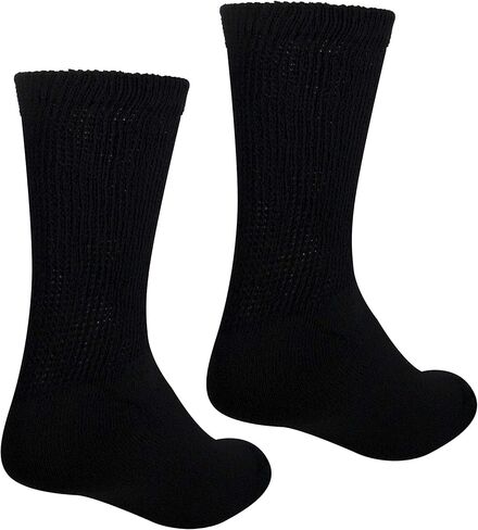 NuVein Diabetic Socks Sensitive Foot Comfort Loose Knit, Black, Medium in Kuwait