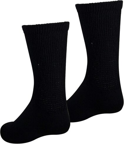 NuVein Diabetic Socks Sensitive Foot Comfort Loose Knit, Black, Medium in Kuwait