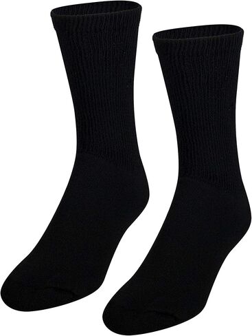 NuVein Diabetic Socks Sensitive Foot Comfort Loose Knit, Black, Medium in Kuwait