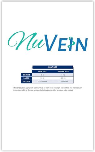 NuVein Diabetic Socks Sensitive Foot Comfort Loose Knit, Black, Medium in Kuwait