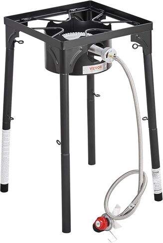 موقد تخييم خارجي بشعلة واحدة من VEVOR، موقد طبخ معياري للتخييم، طباخ غاز من الصلب الكربوني شديد التحمل مع حامل أرجل قابل للفصل ومنظم PSI، للشواء المنزلي في الفناء RV الطبخ in Kuwait