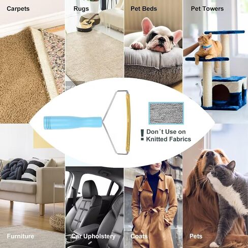 Pet Hair Remover for Couch,Cat Hair Remover,Lint Cleaner Pro Pet Hair，Dog Hair Removal Tool and Clothes Fuzz Rollers Pet Towers Carpet Rake in Saudi Arabia