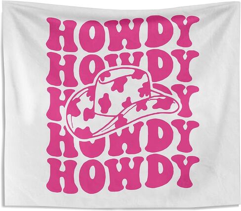 Kneibo Pink Dorm Wall Tapestry - Western Tapestry, 50x60 Inch Preppy Tapestry, Cowgirl Gifts, Western Room Decor for Teen Girls, Cowgirl Tapestry, Western House Decor in Kuwait