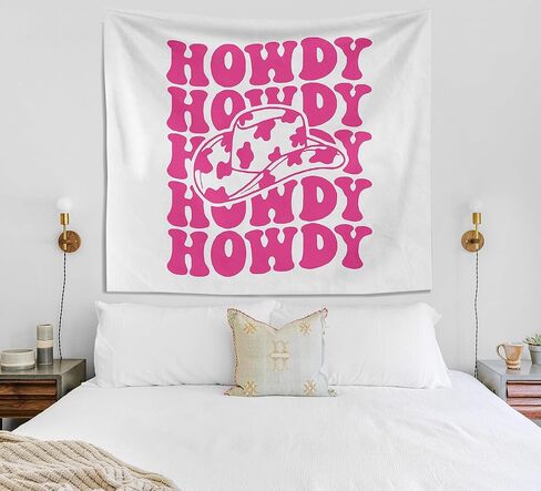 Kneibo Pink Dorm Wall Tapestry - Western Tapestry, 50x60 Inch Preppy Tapestry, Cowgirl Gifts, Western Room Decor for Teen Girls, Cowgirl Tapestry, Western House Decor in Kuwait