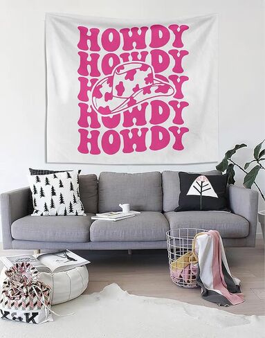 Kneibo Pink Dorm Wall Tapestry - Western Tapestry, 50x60 Inch Preppy Tapestry, Cowgirl Gifts, Western Room Decor for Teen Girls, Cowgirl Tapestry, Western House Decor in Kuwait