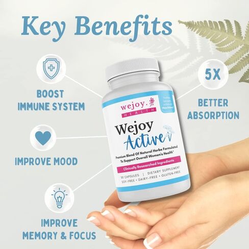 Wejoy Active | Best Taken With Wejoy Balance | Menopause Relief For Women | Helps With Brain Fog, Immunity, Clarity and Night Sweats in Kuwait
