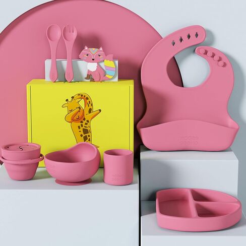 Led Weaning Infant Feeding Set in Green Color for Baby Solid Feeding - Food Grade Silicone (6 Piece Set) in Saudi Arabia