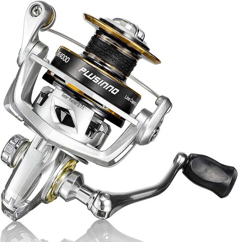 بكرة صيد PLUSINNO، 5.7:1 بكرة دوارة عالية السرعة، 9 + 1BB، نظام سحب ممتاز مع سحب أقصى 17-22 رطل، إطار جرافيت خفيف الوزن وقوي للغاية، بكرة ألومنيوم CNC للمياه المالحة العذبة in Kuwait