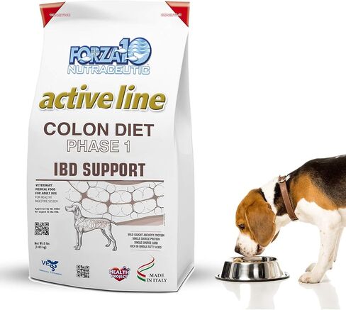 Forza10 Active Colon Support Diet Phase 1 Hydrolyzed Dog Food, Dry Dog Food Helps Dogs with Diarrhea, Colitis and Constipation, Wild Caught Anchovy Protein Flavor, 8 Pound Bag in Kuwait