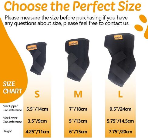 COMFPET دعامة ساق الكلب للعرقوب الخلفي، غلاف دعم ساق الكلب مع شرائط معدنية، كم تدفئة ساق الكلب لمنع لعق، والالتواء الكلب، والتهاب المفاصل، ACL، متوسط in Kuwait