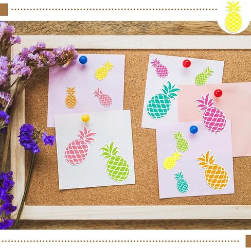 48 Pcs Pineapple Cutouts Tropical Punch Pineapple Mini Accents Beach Bulletin Board Decorations Pineapple Classroom Decor for Tropical Classroom Office Party Home Decor in Saudi Arabia