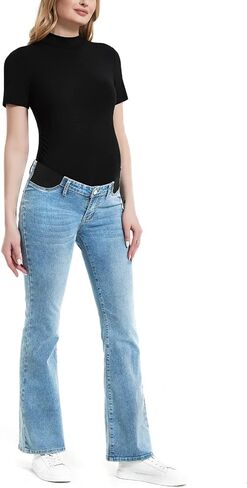 بدلة حمل برقبة وهمية من Bhome لالتقاط الصور بأكمام قصيرة قطعة واحدة من تي شيرت للحوامل in Kuwait