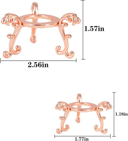 حامل كرات كريستال، 6 عبوات من حامل كرات الكريستال الذهبي والفضي، بقطر 2.8 انش بتصميم عتيق ذهبي وفضي، حامل عرض كريستال زجاجي بتصميم زهور in Kuwait