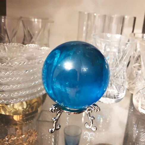 حامل كرات كريستال، 6 عبوات من حامل كرات الكريستال الذهبي والفضي، بقطر 2.8 انش بتصميم عتيق ذهبي وفضي، حامل عرض كريستال زجاجي بتصميم زهور in Kuwait