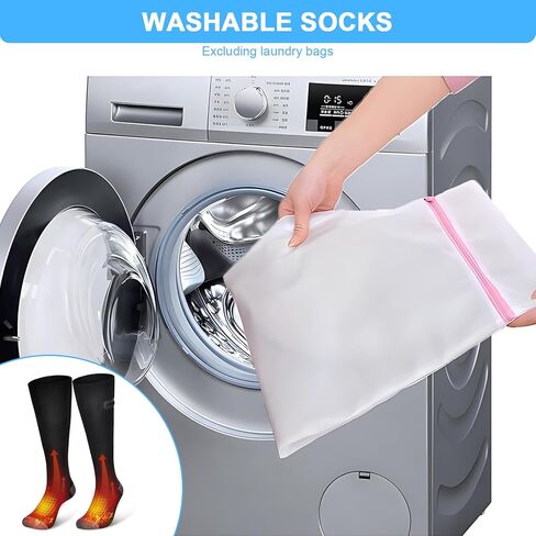 جوارب حرارية للرجال والنساء، جوارب حرارية ببطارية كهربائية قابلة لإعادة الشحن بقدرة 4000 مللي أمبير في الساعة، جهاز تدفئة القدمين قابل للغسل في الشتاء مع 3 إعدادات للحرارة للتخييم والتزلج والمشي لمسافات طويلة والصيد والرياضات الشتوية الخارجية والداخلية in Kuwait