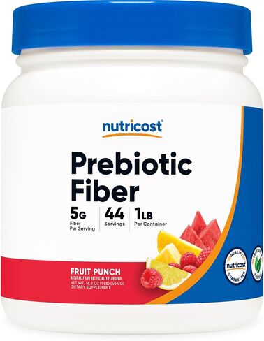 Nutricost Prebiotic Fiber Powder (1 LB, Unflavored) - Digestive Health, Natural Fiber Supplement, Soluble Plant Fiber Blend in Saudi Arabia