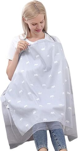 Sviiolnnr Nursing Cover for Breastfeeding, Multi-Use Muslin Breastfeeding Cover，360° Coverage，Easy breastfeeding privacySviiolnnr Nursing Cover for Breastfeeding, Multi-Use Muslin Breastfeeding Cover， in Kuwait