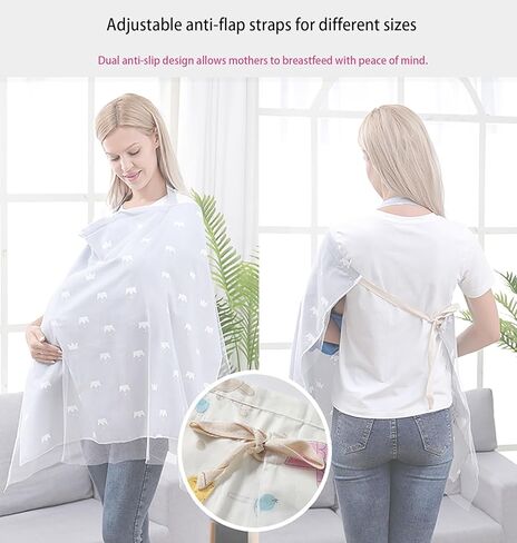 Sviiolnnr Nursing Cover for Breastfeeding, Multi-Use Muslin Breastfeeding Cover，360° Coverage，Easy breastfeeding privacySviiolnnr Nursing Cover for Breastfeeding, Multi-Use Muslin Breastfeeding Cover， in Kuwait