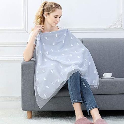 Sviiolnnr Nursing Cover for Breastfeeding, Multi-Use Muslin Breastfeeding Cover，360° Coverage，Easy breastfeeding privacySviiolnnr Nursing Cover for Breastfeeding, Multi-Use Muslin Breastfeeding Cover， in Kuwait