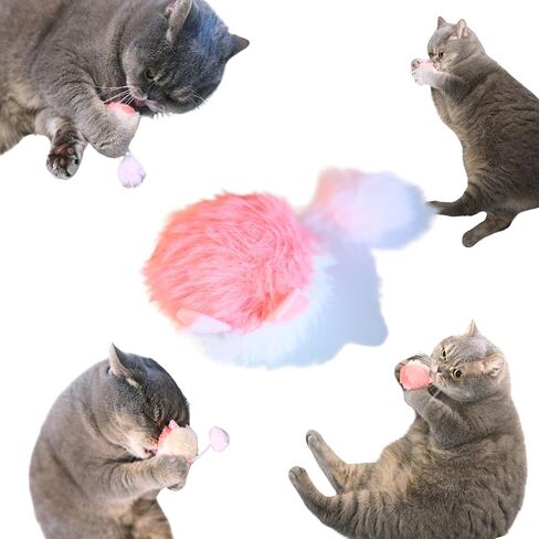 BALLMIE Cat Toy Ball Furry Mice with Tail Silvervine in Kuwait