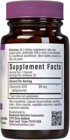 كبسولات نباتية من BlueBonnet CoQ-10، 30 مجم، 30 قطعة in Kuwait