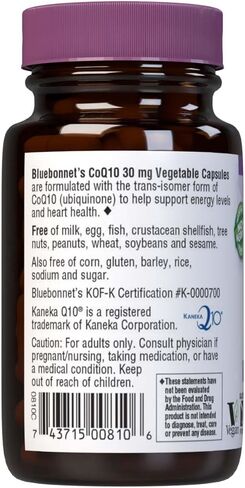 كبسولات نباتية من BlueBonnet CoQ-10، 30 مجم، 30 قطعة in Kuwait