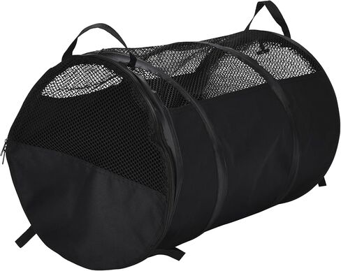 Black Rhino Pet Carrier with Interior Hooks for Hammock - Safe & Foldable Kennel for Cats & Dogs - Car Travel Carrier with Built-in Straps for Seatbelt - Perfect for Small and Medium Pets - Black in Kuwait