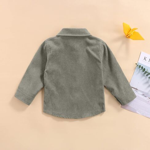 VISGOGO Toddler Baby Boys Girl Shirt Coat Plaid Long Sleeve Hooded Single Breasted Jacket Tops with Pockets in Saudi Arabia