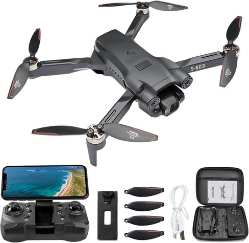 Allwind Drone with Camera for Adult Beginners, GPS Foldable Drone 30Mins Longer Flight Time 90° Adjustable Lens, Optical Altitude Hold, Toys Gifts for Kids Adults Beginner in Kuwait