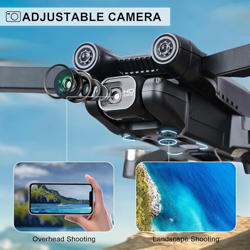 Allwind Drone with Camera for Adult Beginners, GPS Foldable Drone 30Mins Longer Flight Time 90° Adjustable Lens, Optical Altitude Hold, Toys Gifts for Kids Adults Beginner in Kuwait