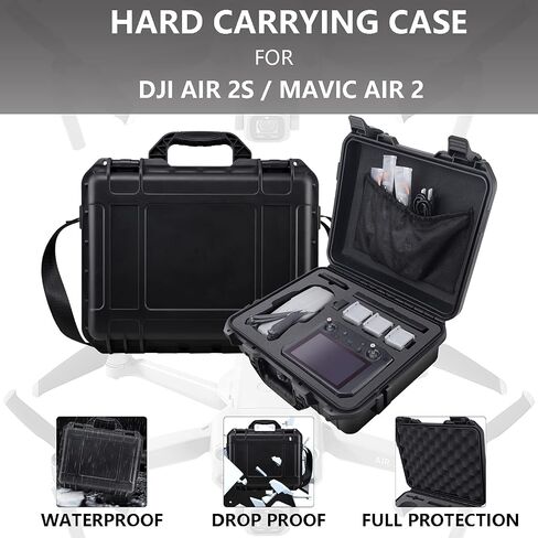 Professional Hard Case for DJI Air 2S Shockproof Waterproof Case Compatible with DJI Mavic Air 2, Smart Controller, Batteries,Charger, Lens Filter Case, Propellers in Kuwait