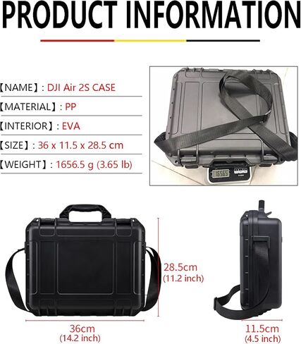 Professional Hard Case for DJI Air 2S Shockproof Waterproof Case Compatible with DJI Mavic Air 2, Smart Controller, Batteries,Charger, Lens Filter Case, Propellers in Kuwait