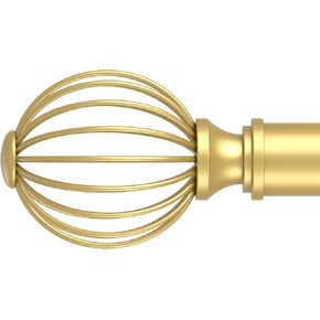 قضبان ستائر Box Space للنوافذ من 66 إلى 120 بوصة، طول قابل للتعديل بقطر 1 بوصة قضيب ستارة نافذة مزخرف مع تيجان معدنية وأقواس - ذهبي in Kuwait