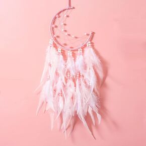 Handmade Blue Dream Catchers for Bedroom Adult, Circular Net for Wall Hanging Decor, Bedroom Decor for Boys Girls Teen Ornament Art Craft (Blue) (Pink) in Kuwait